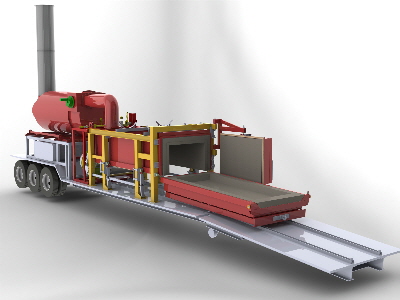 portable unit saniflame - down position